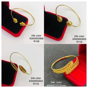 212 Xuping Jewelry Wholesale Dubai Chinese Wedding Bridal Pakistan Fashion <strong>Copper</strong> 24K Gold Plated Women <strong>Bangle</strong> - Product Image 6