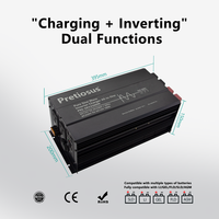 Pretiosus Inverter 2500Watt 2.5kw Onduleur à onde sinusoïdale pure avec chargeur DC12v 24v 48v à AC110/120/220/240v Convertisseur de puissance