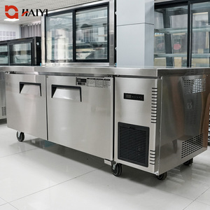 Commercial Kitchen <b>Refrigerator</b> Chiller Kitchen Workbench Two Door Kitchen Fridge for Food Storage - Product Image 3