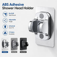 Support de pommeau de douche adhésif sans perçage ABS, support mural réglable pour douchette à main, accessoires de salle de bain