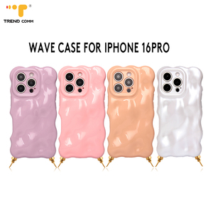 3D xoăn hình dạng sóng TPU điện thoại di động Trường hợp đối với iPhone 15 Pro Max chống sốc kẹo sóng màu điện thoại trường hợp bán buôn - Product Image 4