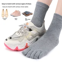 Chaussettes de sport en coton à cinq doigts pour la course à pied, chaussettes de course à cinq doigts