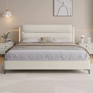 Modern Luxury Wooden Box Bedroom Furniture Soft Up-holstered <strong>Beds</strong> king Size <strong>Padded</strong> Double <strong>Bed</strong> Frame Leather Set <strong>Storage</strong> Design - Product Image 5
