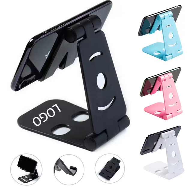 Custom Logo Adjustable Folding Mobile Phone Stand Universal Desktop Phone Tablet Holder for All Phone for Ipad