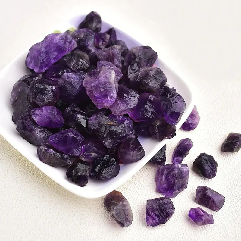 Crystal amethyst rough stones healing chips quartz gemstone gravel decoration natural crystal crafts