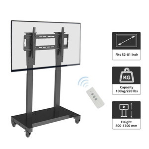 Ascenseur télescopique à distance mobile réglable en hauteur mécanisme réglable <span class=keywords><strong>support</strong></span> de chariot TV motorisé <span class=keywords><strong>sur</strong></span> roues - Product Image 4