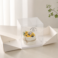 Caja de Pastel Transparente Portátil para Celebridades de Internet, Caja de Postre Gruesa y Creativa para Empacar Repostería