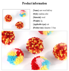 Giocattolo per Gatti a Forma <span class=keywords><strong>di</strong></span> Palla Rotonda in Morbida Lana Colorata, Interattivo e Divertente, Vendita Diretta dal Produttore - Product Image 2