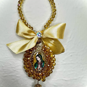 Ciondolo Artigianale di Protezione San Giuda e Vergine Maria, Gioiello Cattolico, Ornamento da Appendere, Accessori per Decorazione Casa - Product Image 4