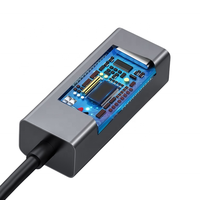 Adaptador USB 3.0 a RJ45 Ethernet de Aleación de Aluminio, Adaptador USB RJ45 de 1000 Mbps, Adaptador Hub USB