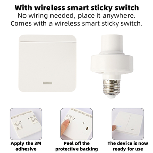 E27 Universal Screw-in 220V Waterproof RF433 Smart Wireless <strong>Lamp</strong> Holder with Dimming Remote <strong>Control</strong> PC Material Light <strong>Socket</strong> - Product Image 6