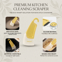 Alat Pembersih Peralatan Masak Tahan Panas, Pengikis Panci Anti Gores, Penghilang Noda Lemak, Pembersih Kompor Dapur, Pengikis Fleksibel