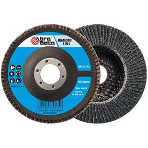 ABRA BETA - AB001090916 Discos de solapa más grandes con respaldo de fibra de vidrio y tela de zirconia con perfil plano (paquete múltiple) ABRASIVOS - Product Image 1