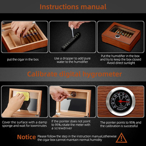 Làm Bằng Tay Tùy Chỉnh Du Lịch Bằng Gỗ Humidor Cuba Phong Cách Sơn Mài Cigar Box Cho Xì gà Caja Para Cigarros zigarenbox Bolte Một Xì gà - Product Image 5