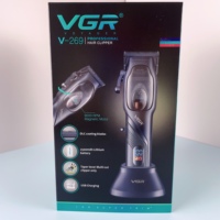 Tondeuse à cheveux électrique professionnelle pour hommes Vgr V-269 9000 tr/min, moteur magnétique, salon de coiffure, sans fil, rechargeable