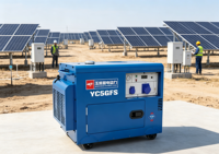 Générateur diesel monophasé YuChai YC5GFS/YCGFS-3 5 kW, super silencieux, portable, démarrage électrique, refroidissement par air, AVR, 1800 tr/min, 230 V