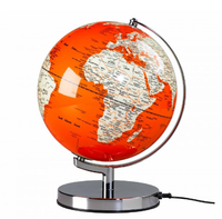 Lampe globe terrestre en plastique illuminée créative pour enfants de 25 cm, ornement de bureau pour cadeau d'anniversaire et de Noël