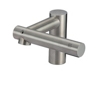 Robinet de salle de bain hygiénique mains libres avec sèche-mains intégré, capteur automatique, robinet d'eau à montage sur plan, chromé, valve en céramique