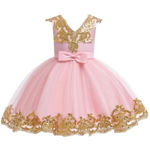Vestidos de Princesa para Niñas, Vestidos de Fiesta con Lazo de Malla y Flores para Bebés, Vestidos de Lentejuelas para Niñas - Product Image 3