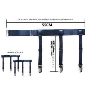 Ceintures de jarretière personnalisées BDSM style western, motif rayé noir et blanc, en PU élastique, pour hommes, antidérapantes, en promotion - Product Image 4