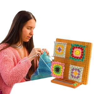 PAFU nuovo prodotto transfrontaliero fatto a mano fai da te pannello di blocco quadrato all'uncinetto regalo ideale per la madre in legno tavola all'uncinetto - Product Image 3