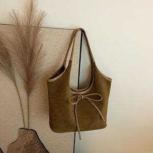 Sac fourre-tout tendance pour femme, mat, grande capacité, en PU, avec fermeture éclair, style rétro, deux poignées, doublure en polyester, sac à bandoulière urbain - Product Image 2