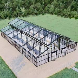 20x20 30x40 ألومنيوم ، 10x x x x 10 أشخاص فاخرة شفافة في الهواء الطلق فاخرة لحفلات الزفاف ، خيام بإطار أسود للمناسبات - Product Image 2