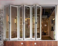 Ventana Plegable de Aluminio con Doble Vidrio para Balcón, Diseño Moderno, Pantalla Plegable Resistente al Viento, Ventana Exterior Bifold