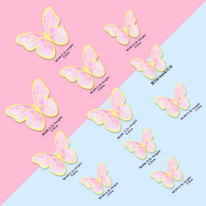 Décoration de gâteau d'anniversaire, insert de pâtisserie, papillon doré coloré, drapeau ondulé avec texte Joyeux Anniversaire, décoration de table de dessert DIY - Product Image 4