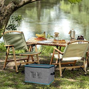 Scatola portaoggetti pieghevole in tessuto Viside, rettangolare, per bicchieri da vino e flute - Product Image 6