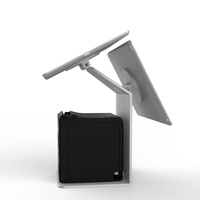 Support magnétique à double écran POS Support en métal pour tablette PC pour restaurant Comptoir de caisse