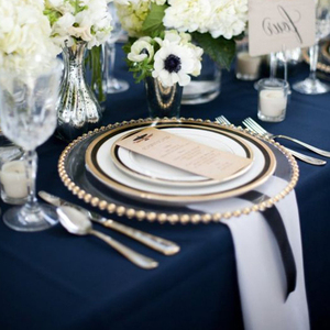 Transparent Silver <strong>Beaded</strong> <strong>Charger</strong> <strong>Plates</strong>,Gold Rim Glass Wedding Dishes Set - Product Image 6