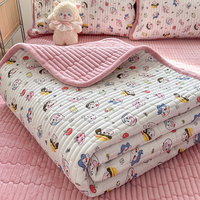 Couette d'hiver moderne écologique double couche en gaze matelassée imprimée, garnissage en coton, couverture fine pour la maison et l'hôtel, taille King