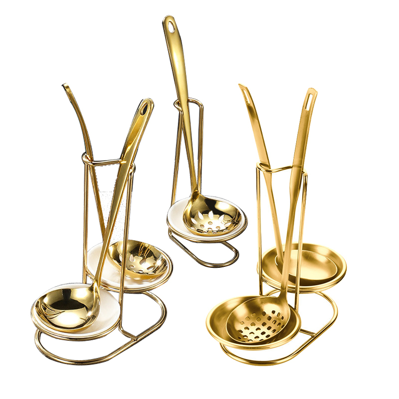 Stainless Steel Spoon Rest Set Of 2 - Fish Shape Design - Rose Gold Brushed Finish - Dishwasher Safe