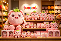 Peluche personnalisée, adorable poupée en peluche en forme de fraise, cadeau pour filles, poupée en peluche personnalisée