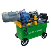 Machine à fileter les barres d'armature semi-automatique avec lame de coupe, rouleaux de filetage et moteur pour la construction, traitement de filetage parallèle