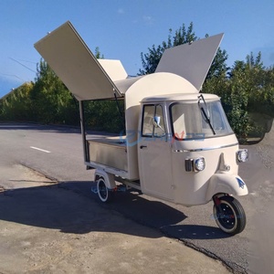 Carrito de Comida Eléctrico de 4 Ruedas para Exteriores, Equipo de Barbacoa de Acero Inoxidable para Venta Ambulante, Camión de Snacks, Pizza, Hot Dogs, Certificado CE - Product Image 2