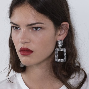 Fashion <strong>Gold</strong> Hanging <strong>Dangle</strong> Drop <strong>Earrings</strong> Statement Jewelry Crystal Flower <strong>Earrings</strong> for Women - Product Image 6