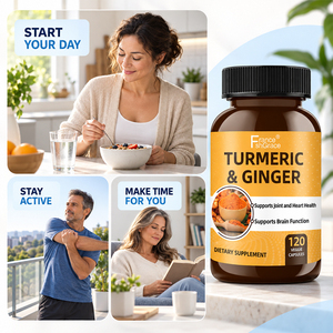 Compléments de curcuma personnalisés Shecome, soutien immunitaire, curcumine avec biopérine, gingembre, capsules de curcuma personnalisées - Product Image 4
