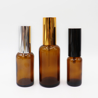 Flacon en verre ambré givré de 30 ml, 50 ml, 100 ml, flacon à pompe pulvérisateur pour huile essentielle, logo personnalisé, emballage en verre rechargeable