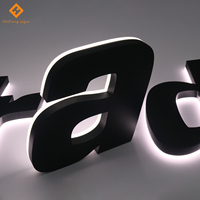 Lettres 3D rétroéclairées par LED, peinture bicolore personnalisée en usine, logo mural pour concessionnaire automobile, enseigne de salle d'exposition automobile