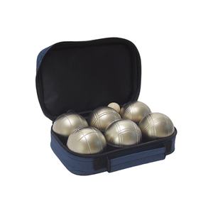 Ensemble de <span class=keywords><strong>pétanque</strong></span> ZQURE sablée argentée et jaune avec jeu de boules de bocce 6 pièces, logo personnalisé et <span class=keywords><strong>sac</strong></span> de <span class=keywords><strong>pétanque</strong></span> (acier Q159) pour usage extérieur - Product Image 1