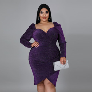 Abiti da sera Casual taglie forti africani da donna con colletto <span class=keywords><strong>incrociato</strong></span> e spalle scoperte - Product Image 6