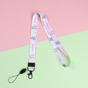 Transferencia <span class=keywords><strong>de</strong></span> calor <span class=keywords><strong>de</strong></span> dibujos animados impermeable impresión Digital poliéster cordón Anti-Pérdida ID insignia titular desmontable Metal hebilla gancho teléfono - Product Image 5