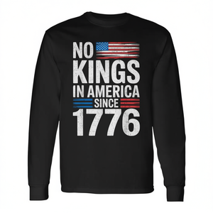 No Kings In America Since 1776 T-shirt patriotique à manches longues pour hommes des États-Unis - Product Image 2