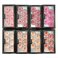 Tête de fleur véritable, rose éternelle préservée, bouton de rose séché, rose éternelle pour la fête des mères, la Saint-Valentin, la remise de diplôme, le Nouvel An