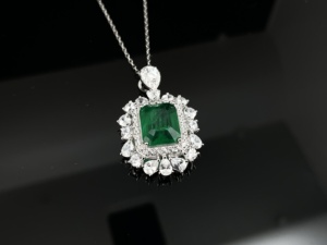 925 Silver Glass Necklace Shiny Stylish Square Shaped Perfect for Parties Everyday Wear Birthdays Surprise <b>Gift</b> for Girls L - Product Image 5