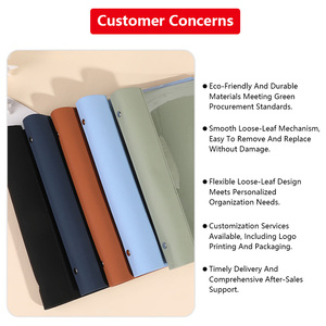 Carpeta de Anillas Personalizada A5 de Cuero PU Suave, Agenda de Hojas Sueltas <span class=keywords><strong>para</strong></span> <span class=keywords><strong>Estudiantes</strong></span>, Diario, Cuaderno <span class=keywords><strong>para</strong></span> la Escuela, Oficina, Regalo - Product Image 6