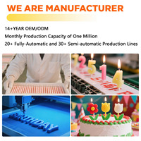 Bougies coniques colorées sans fumée, vente en gros, usine, nouvel autocollant, petits gâteaux, bougies arc-en-ciel, joyeux anniversaire, bougies en spirale