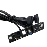 Câble d'extension double panneau avant USB 3.0 pour ordinateur, entrée/sortie de carte Audio e/s, Circuit imprimé PCB, câble d'extension de carte